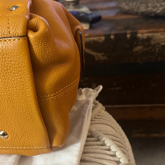 MCM Women's Satchel in Vibrant Orange - Picture 6 of 15